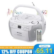 Lettore CD Boombox TR621 Lettore Cassette Portatile AM FM Radio Stereo per Casa