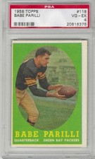 1958 Topps #118 Babe Parilli PSA 4 Green Bay Packers