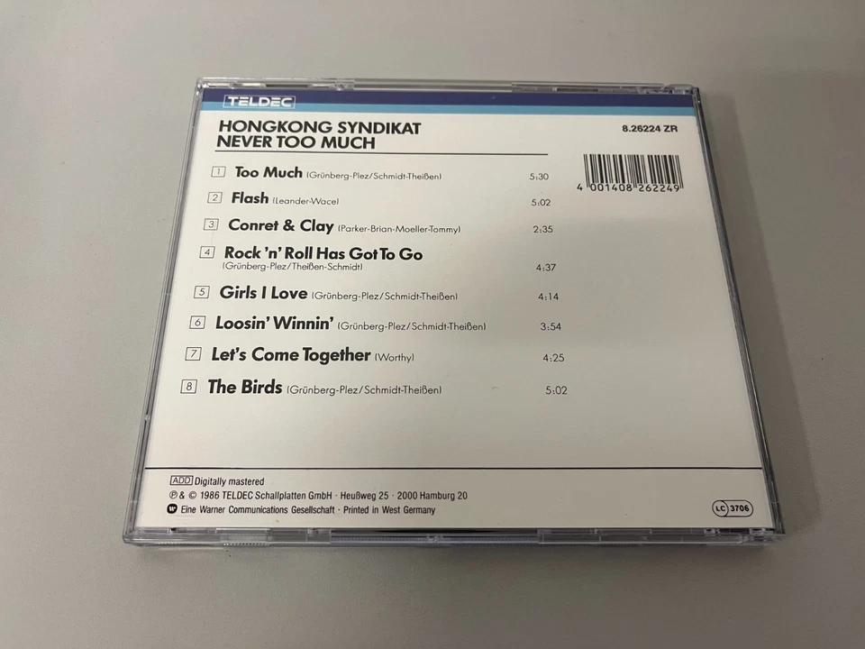 Hongkong Syndikat – Never Too Much - rare CD © 1986 (8.26224) - Bild 3 von 3