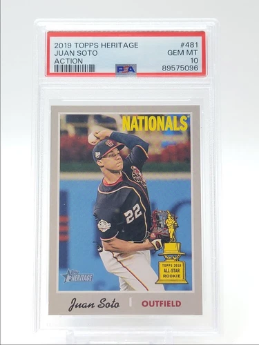 JUAN SOTO 2019 TOPPS HERITAGE ALL-STAR ROOKIE CUP ACTION PSA 10 Q3573