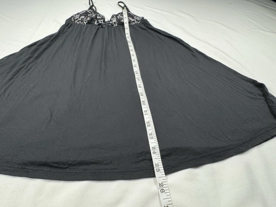 ✅Camisón Victoria's Secret ✅Etiqueta Negra ✅XS ✅Negro ✅Copas de sujetador con encaje ✅Lencería Foto 4 de 4