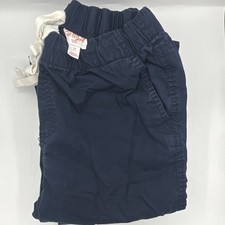 4 Cat  Jack Boys Navy Straight Drawstring Cotton Spandex Elastic Waist Pants