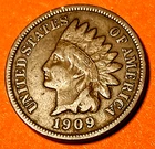 ■ 1909 INDIAN PENNY ONE CENT ☐ VF/XF
