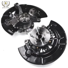 Pair Front Steering Knuckle & Wheel Hub Bearing fit Toyota Camry 2007-2009 2.4L