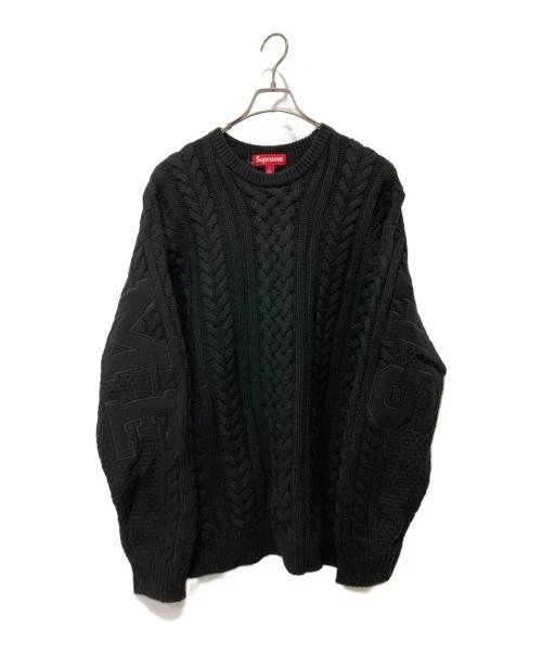 Pull tricoté câble L Supreme Applique