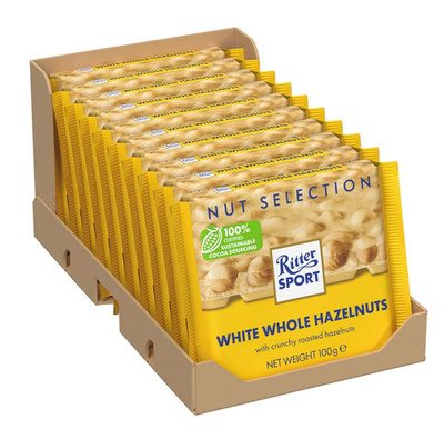Nut Class White Whole Hazelnuts Chocolate (10 X 100G)