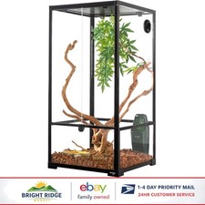 Vertical Reptile Terrarium 18" x 18" x 36" for Frogs and Bearded Dragons