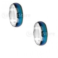 2X Mood Ring Emotion Feeling Farbwechsel Ring Damen Herren RinggrößE