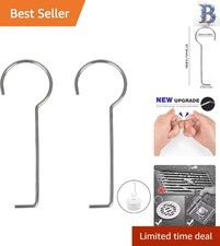 Durable Drain Grate Puller - 2 Pcs Stainless Steel Hooks for Easy Maintenance