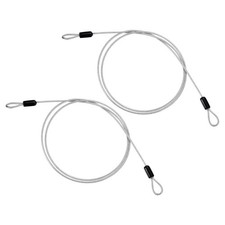 2 Pezzi 1/8" Dia 4ft (48") Cavo in Acciaio Inox Rivestito in Vinile, Trasparente