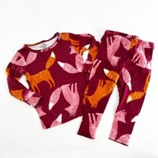 Carter's 12m Fox Pajama Set Long Sleeve Top Pants Toddler Girls