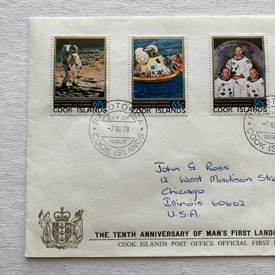 1979 Cook Islands Stamps The 10th Anniversary of the Apollo 11 Moon Landing - Image 2 of 4