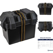 Vented Marine Battery Box For Group 24 - Acid-resistant Boat Rv Case With Strap Vented Marine Battery Box For Group 24 - Acid-resistant Boat Rv Case With Strap