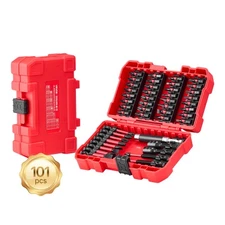 VEVOR Screwdriver Bit Set 101-Piece Magnetic Bits Blackened Finish with Case