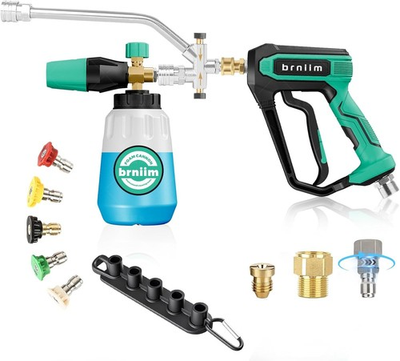 #ad Pressure Washer Gun with Foam Cannon Car Wash Kit Dual Channels Foam Water in 1 $85.28