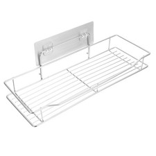 1 Set Nail-free Wall-mounted Kitchen Stainless Steel Storage Rack ( )