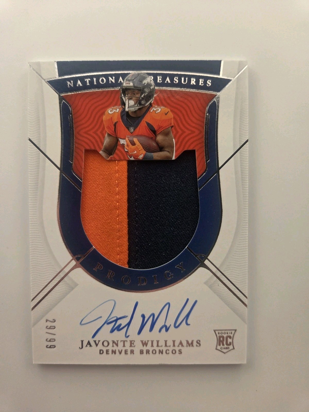 2021 Panini National Treasures - Prodigy Patch Autographs Javonte Williams../99