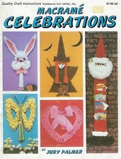Easter Bunny Halloween Witch Holiday Patterns Macrame Celebrations Book PD1053