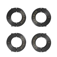 Double Split Shaft Collar, 4 PCS, 1" Bore, Black Oxide, Set Screw Style Clamp