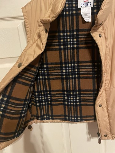 Vintage Mondi Sports Polyester Weste Herren Med, Gold Außen/Flanellfutter - Bild 4 von 7