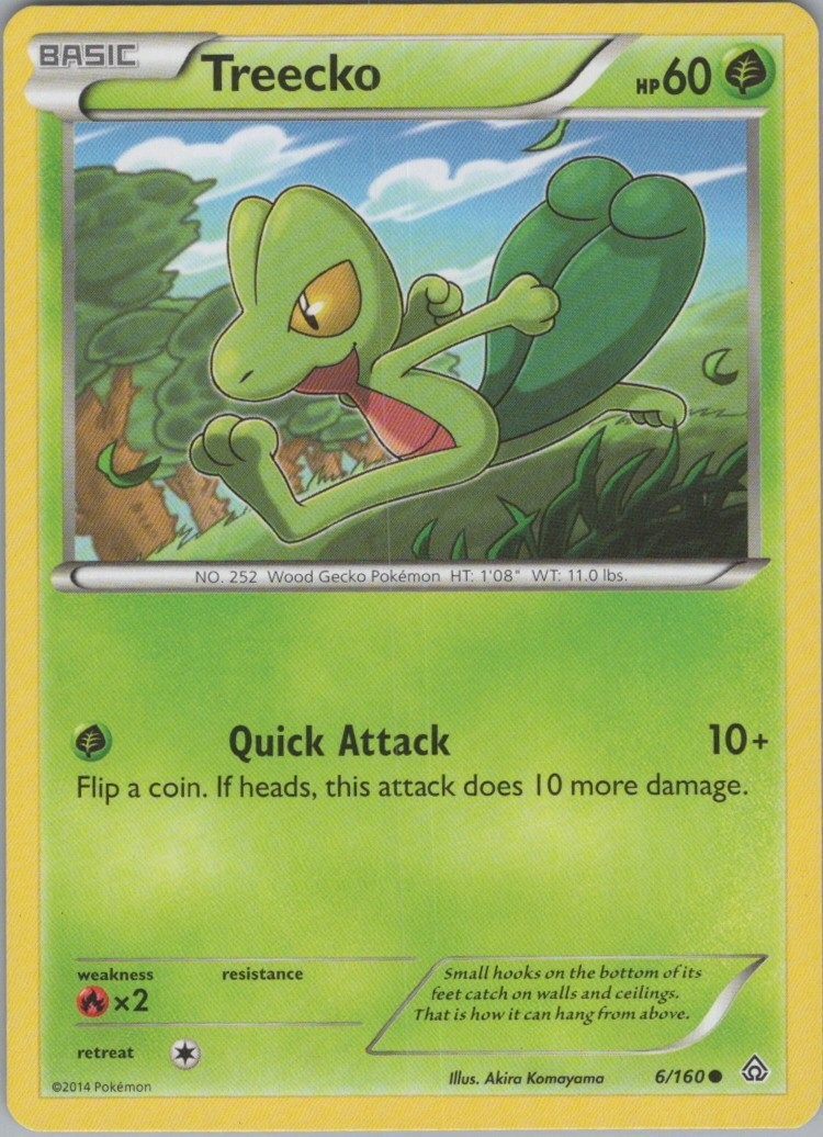 Treecko Common XY - Primal Clash 6/160 NM