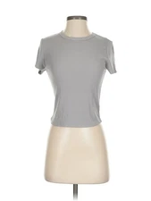 Olive and Oak Women Gray Short Sleeve T-Shirt S