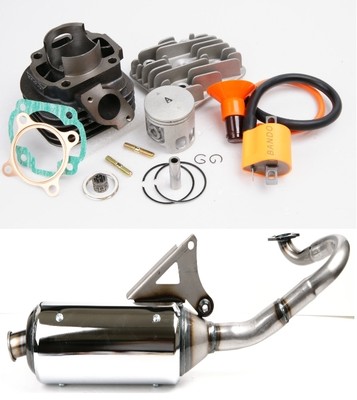 Performance 70cc kit & exhaust pipe for Yamaha YW50 ZUMA BWS 50  2003-2011 2T TW