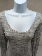 SO Relaxed Long Sleeve Heathered Tee in  Gray Women's Size XL