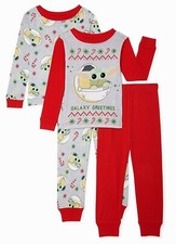 Baby Yoda Pajamas Size 2T 3T 4T 5T Star Wars Boy Girl Mandalorian Toddler 3 4 5