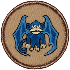Blue Flying Monkey Patrol Patch - 2" Round Embroidered Patch