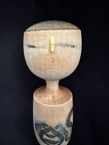 Japanese Old Sosaku Wooden Kokeshi Doll : signed Fukuju Yusa 1930~2001 1961 - Picture 2 of 6