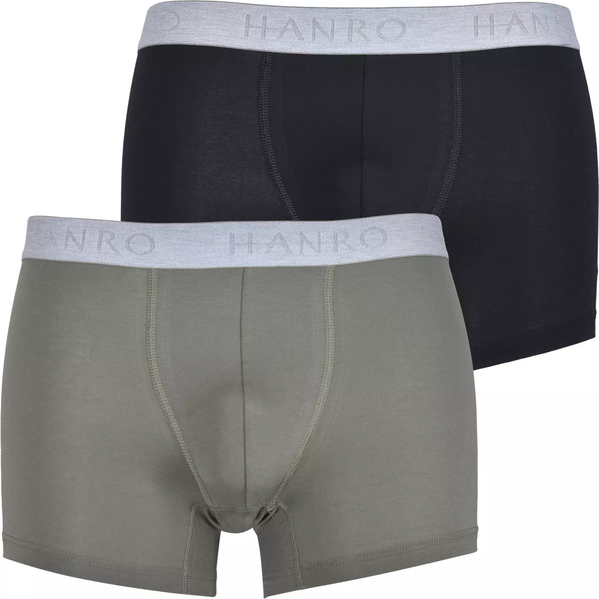 Hanro Cotton Essentials 2-Pack Men's Boxer Trunks, Antique Green