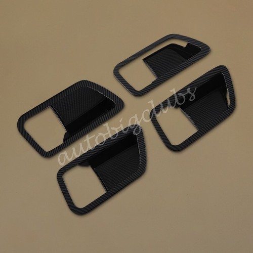 For Toyota Tundra 2022-2023 Carbon Fiber Interior Door Bowl Cup Cover Trims - Picture 3 of 5