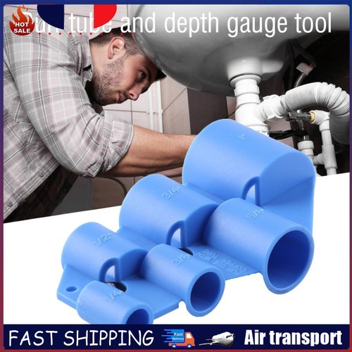 Jauge De Profondeur Et Outil D'ébavurage 1/4 à 1 Pouce – Bleu, ABS, Pour Bricolage Domestique