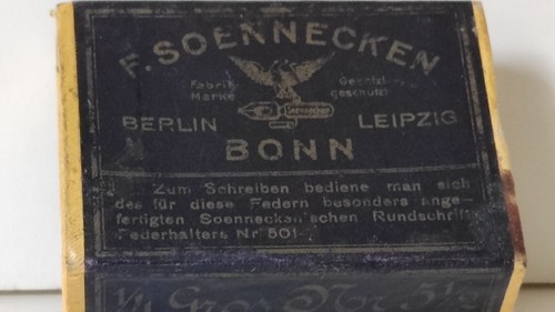 F. SOENNECKEN BONN 1/4 gros 5 1/2 nuevo en caja 20 piezas / publicidad, CAJA, Alemania, años 30 - Imagen 8 de 17
