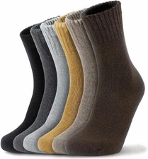 6 Pairs Mens Merino Lambs Wool Boots Winter Heavy Duty Thermal Warm Socks 10-13