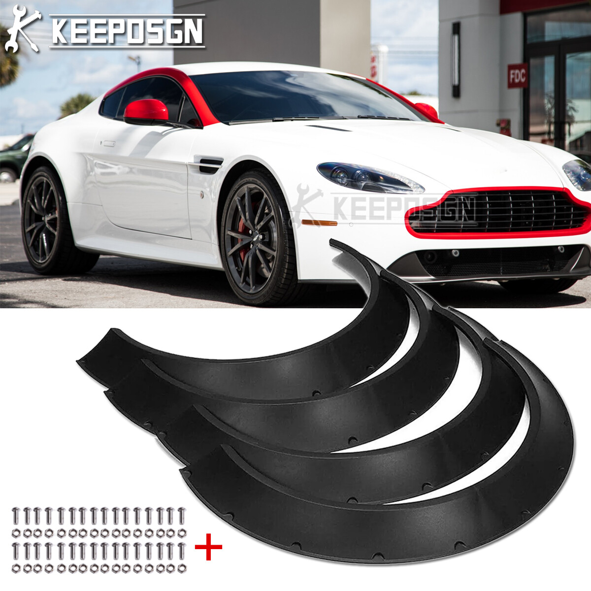 Fender Flares Flexible Extra Wide Body For Aston Martin DB11 DB9 DB7 V8 Vantage