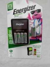 Energizer NiMH Battery Charger 4 AA and 2 AAA Rechargeable Batteries Kit
