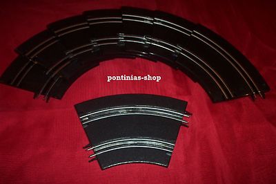 Fastlane 8 Flache Kurven 45° ganz in schwarz für Rennbahn 1:43 * NEU *