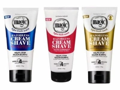 X3 Pack Offer - Softsheen Carson Magic Razorless Cream Shave - No Shaving Blade