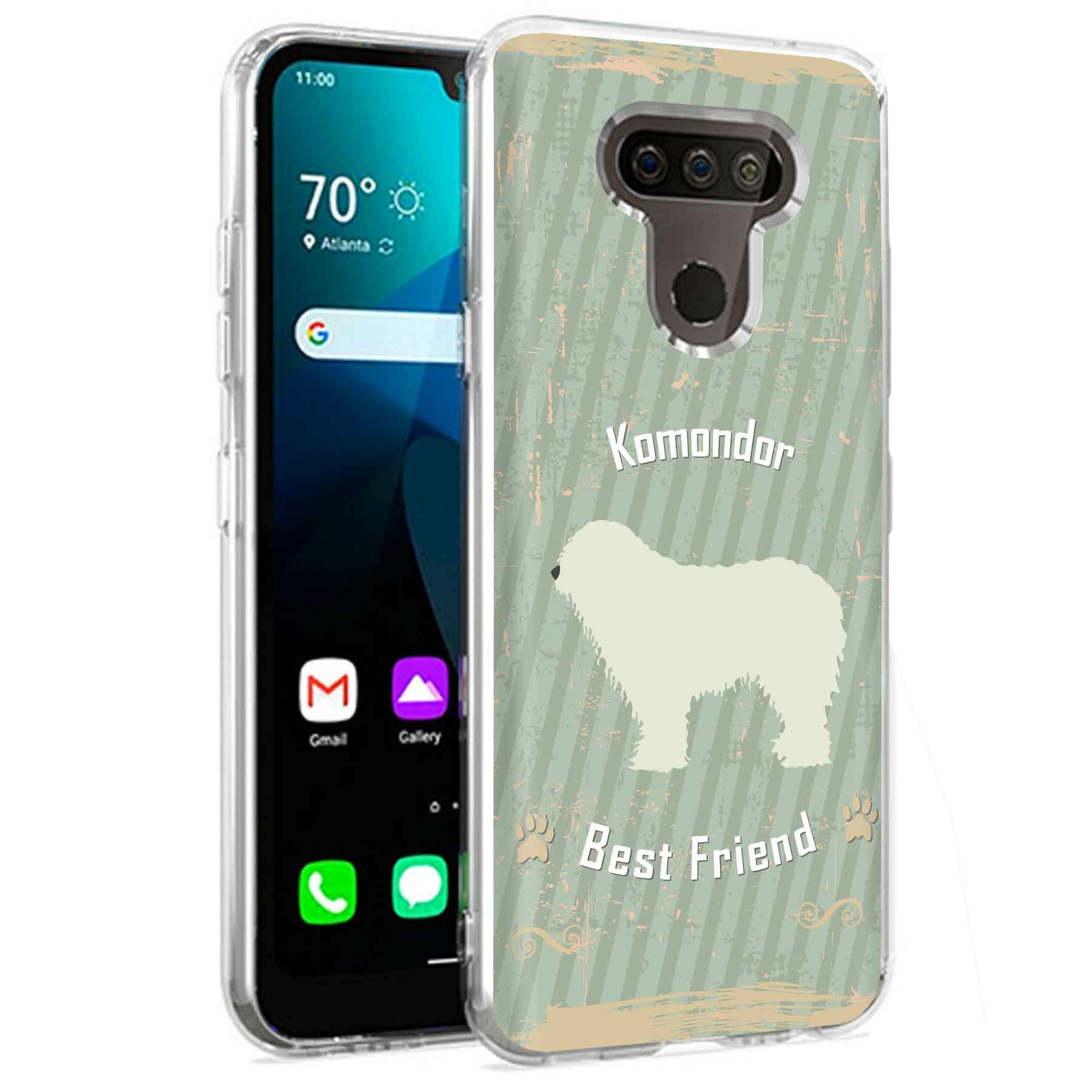 Phone Case for LG Harmony 4,Xpression Plus 3,K40S, Komondor Dog Print