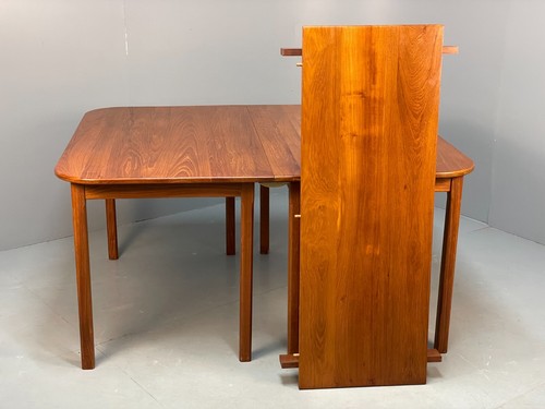 Vintage Solid Teak Extending Modular Rectangular Dining Table Unique EB8848 MWOO - Picture 20 of 24