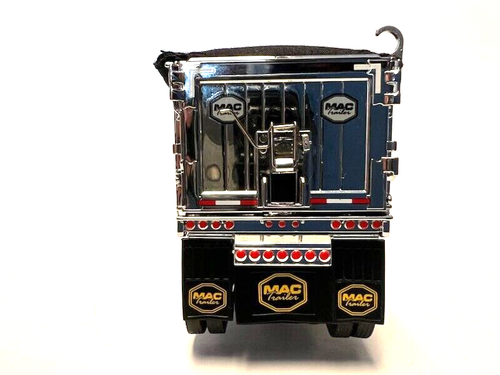 DCP 1/64 SCALE MAC FRAMELESS DUMP TRAILER SPREAD AXLE CHROME TUB, BLACK FRAME - Picture 4 of 5