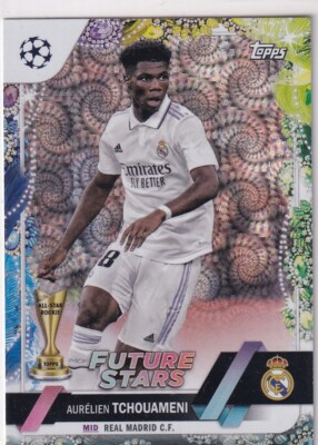 Topps 2023 Champions League No. 124 Aurelien Tchouameni Carnival Parallel