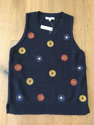 madewell flower embroidered sweater