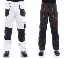 Mens Work Trousers Heavy Duty Pants Knee Pad Pocket Cargo Combat Decorators