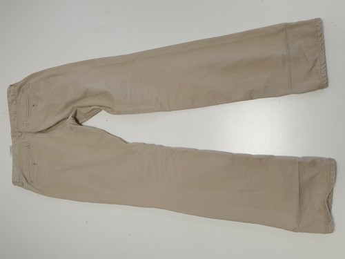 W326 MENS TIMBERLAND BEIGE ZIPPED STRAIGHT DENIM TROUSERS UK S W30 L31 - Foto 3 di 5