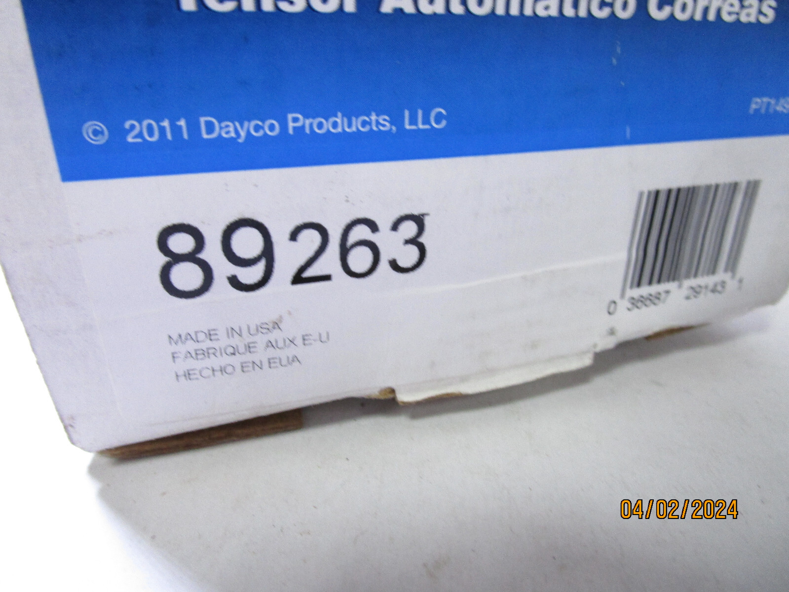 Accessory Drive Belt Tensioner AssemblyVIN M, CNG, Natural Dayco