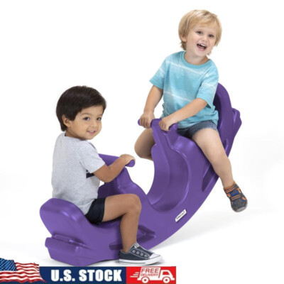 Rock & Roll Teeter Totter Indoor Outdoor Kids Balance Toy 2 Seater Tunnel Play