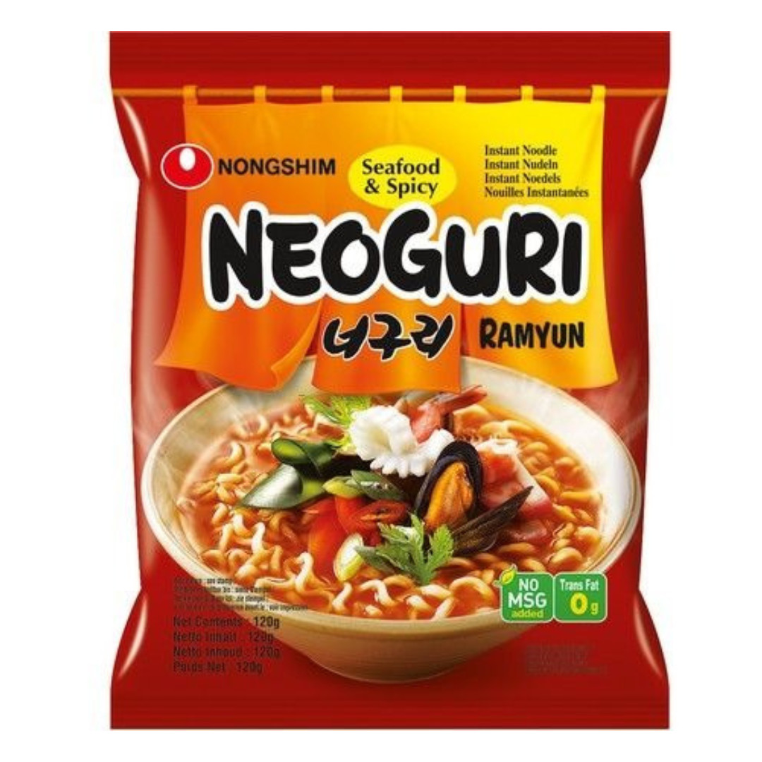 20x120g Nong Shim Koreanische Instant Nudelsuppe Neoguri hot Seafood Flavor hot